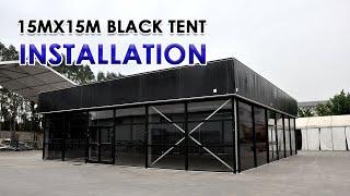 15m*15m Black Color Cube Structure Tent of Liri Tent for Event Center, Trade Show, Exhibition tent