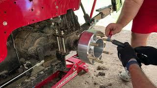 Adding wheel spacers to TYM T474 Tractor.