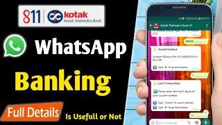 how to use whatsapp banking on kotak mahindra bank in hindi - kotak bank whatsapp service