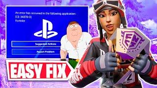 How to Fix Fortnite Chapter 5 Crashing on PS4 "An Error has Occurred CE- 34878-0