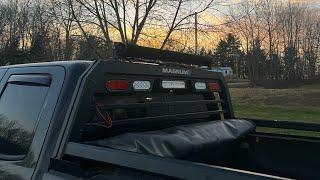 How to install a light bar on a magnum truck rack. The easy way