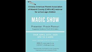 Zoom webinar series 2020-04-23: Magic Show
