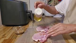 air fryer pork chop/easy and quick #FilAm Recipes