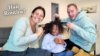 Full Hair Day Routine | Wash, Condition and Simple Protective Style!