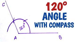 How to construct 120 degree angle with compass....