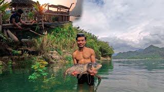 7 days of Solo Survival, Living Off the Grid, Asian Fishing & Foraging in Asian