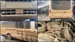 Çamurla Kaplanmış Minibüs  Kirlerinden nasıl temizlenir? DIRTIEST VAN EVER! How to wash Muddy Van?