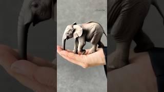 Cutie elephant on the the palm hand #aigenerated #elephant #palm #tinyanimal #realisticvideos