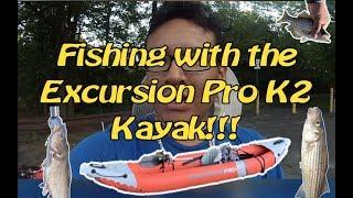 Intex Excursion Pro K2 Kayak Fishing Session