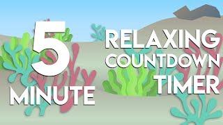 5 min relaxing underwater countdown timer with water sounds for study, classroom, meditation