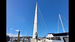 Installing My New Rolly Tasker Sail  I Used My Old Sail Until it Fell Apart