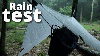 WILL IT WORK?  Small tarp & 11' Hammock RAIN TEST