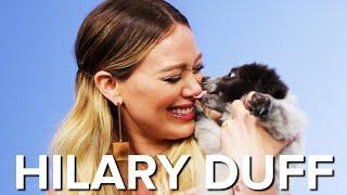 Hilary Duff Plays With Puppies While Answering Fan Questions