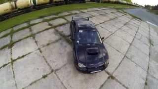 Subaru Impreza STi 2004 black from Dji Phantom