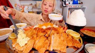 【大食い】とんかつだけど、タルタルソースをいっぱいかけたい。【モッパン】【MUKBANG】