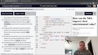 Build a Survey Form | FreeCodeCamp