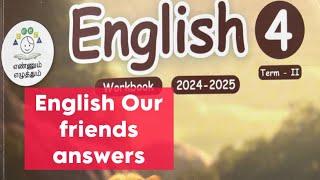 English Our friends 4th Std Workbook Answers Term 2, 2024-25