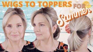 A COOLER OPTION OVER WIGS FOR SUMMER  / HOW TO APPLY A LACE FRONT TOPPER / OPTION FOR THINNING HAIR