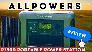 ALLPOWERS Power Station Review: R1500 Portable Power Station & SP033 200w Solar Panel #caravanning