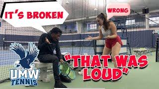 I broke his racket... | UMW D3 Tennis #2 Singles