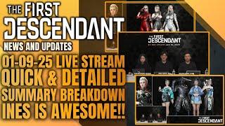 Ines Looks so Good! Descendant Reworks - Quick Summary - Dev Live Stream - The First Descendant