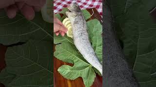 How To Cook Whole Cod With Fig Leaves (old Greek Recipe) #shorts