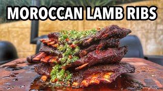 Moroccan Style Lamb Ribs With Chilli Mint Chimichurri