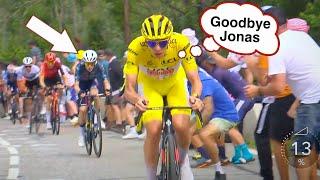 Tadej Pogacar STOMPS Jonas Vingegaard on Pla d'Adet | Tour de France 2024 Stage 14