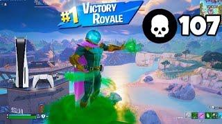 107 Elimination Solo Vs Squads "Zero Build" Gameplay Wins (Fortnite chapter 5 Season 4)