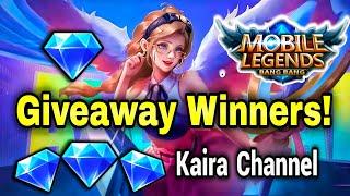 GIVEAWAY WINNERS LIST‼️@kairachannel & @KiraSaama