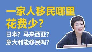 出国移民|一家人哪里花费少？加拿大移民？日本如何移民？马来西亚移民条件是什么？意大利能移民吗？#出国 #移民 #加拿大移民 #日本移民