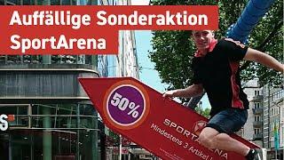 Auffällige Sonderaktion für SportArena Karlsruhe | SignSpin
