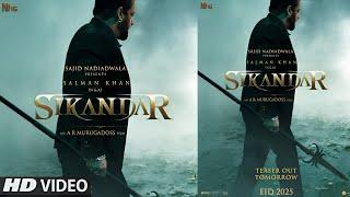 Sikandar: Official First Look Poster | Salman Khan x AR Marugadoss | Eid 2025...