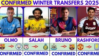 THE LATEST CONFIRMED TRANSFER NEWS  TRANSFERS WINTER 2025| Salah️ Olmo️ Rashford️ B. Guimares️