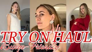 HUGE H&M Pregnant Try-On Haul, Maternity Dresses, Third Trimester, Pregnancy Style Tips & Tricks