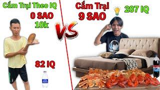 Thử Thách Cắm Trại Theo IQ Của Bản Thân 0 Sao vs 9 Sao | Cắm Trại 10k VS 10 Triệu