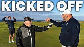 Hilarious golf match... until it all KICKED OFF!