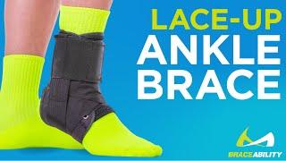 BraceAbility Lace-Up Ankle Arthritis Brace for Rolled, Twisted, or Sprained Ankle