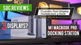 Best Docking Station for NEW Apple M1 Macbook Pro & 3 Monitors: Plugable Dock TBT3-UDZ