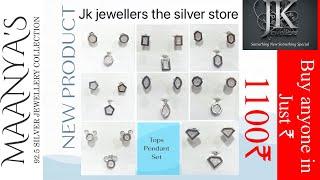 #latest #silver #925 sterling silver tops pendant set//jk jewellers//the silver store