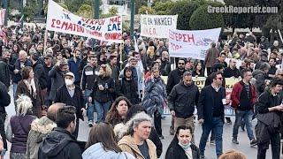 Thousands of People are Gathering in Athens, Greece