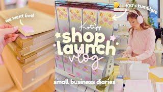 STUDIO VLOG  Shop launch day, big mistakes & packing hundreds of Tumblers for our Small business