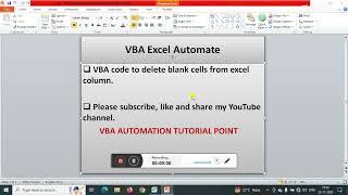 #Vba macro to remove blank cells in Excel # VBA code # Excel VBA # VBA tricks #