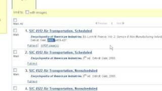 Using the Encyclopedia of American Industries