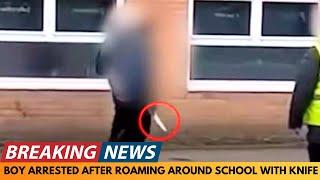 BREAKING NEWS: BOY ARRESTED AFTER ROAMING AROUND SCHOOL WITH KNIFE IN STOCKPORT, MANCHESTER