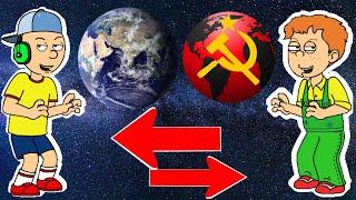 Caillou & Leo Turns the Earth into Soviet Union // Changes Language to Russian // Grounded