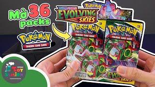 Bung lụa với box 36 booster packs Pokemon TCG Evolving Skies ToyStation 618