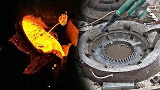 Amazing Electric motor end shield casting and machining process