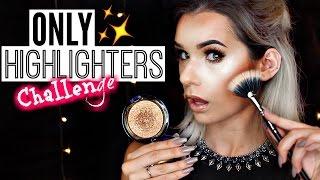 FULL FACE Using ONLY HIGHLIGHTERS Challenge! | SylviaGani