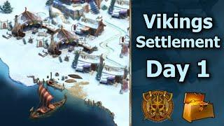 Forge of Empires: 7-Day Vikings Settlement Day 1! (Axe Smith + Shrines)